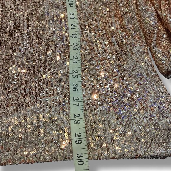 Chico's Top NWT Size 3 (XL) Ombré Party Rose Smoke Girl's Night Out Insta Glam - Picture 7 of 7